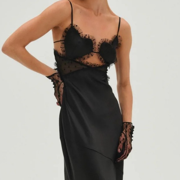 For Love and Lemons Val Black Maxi Dress NWOT - Picture 5 of 16